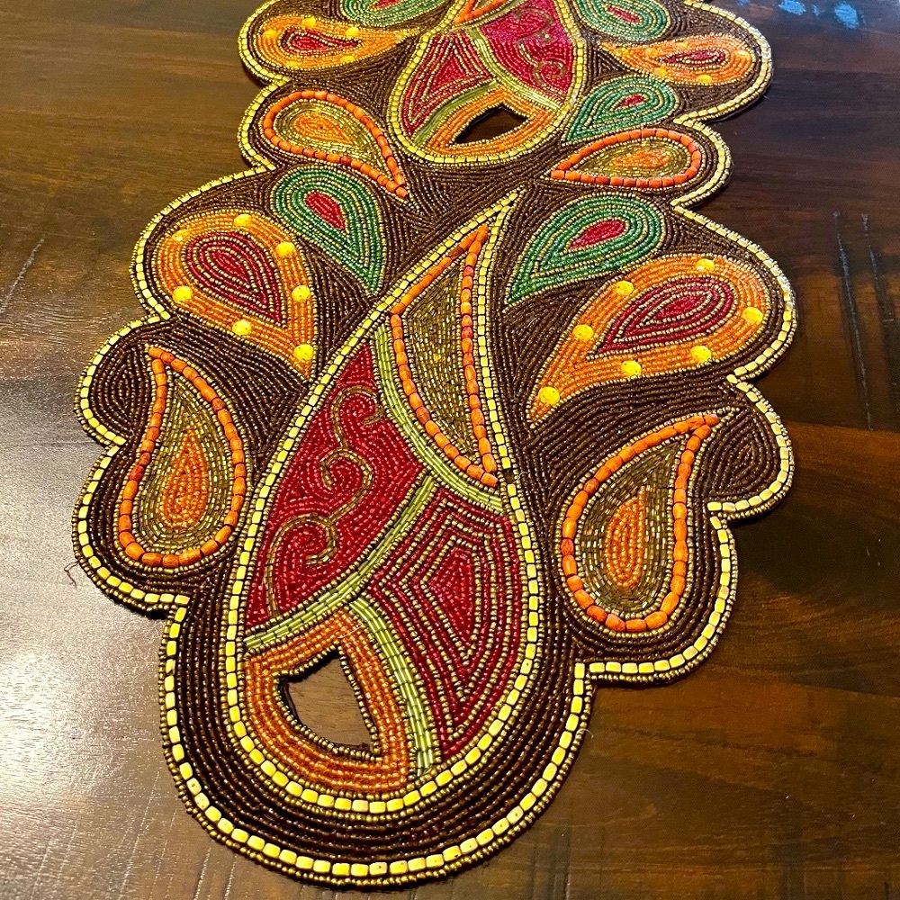 Pier One Beaded Table Runner